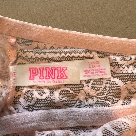 PINK Lace Bralette in Peach - Picture 2 of 6